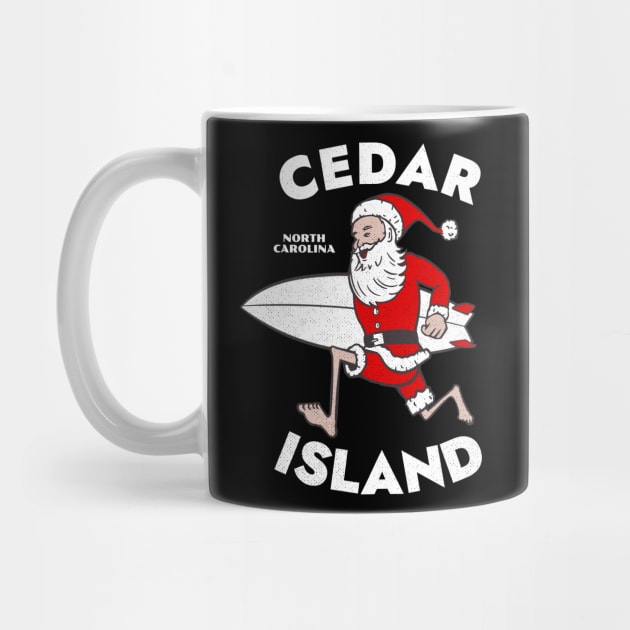 Cedar Island, NC Christmas Vacationing Skiing Santa by Contentarama